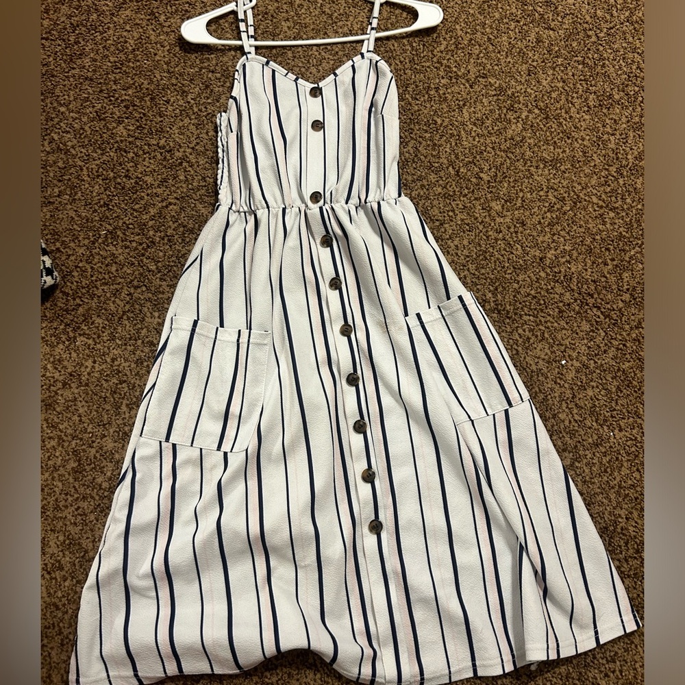 White striped dress